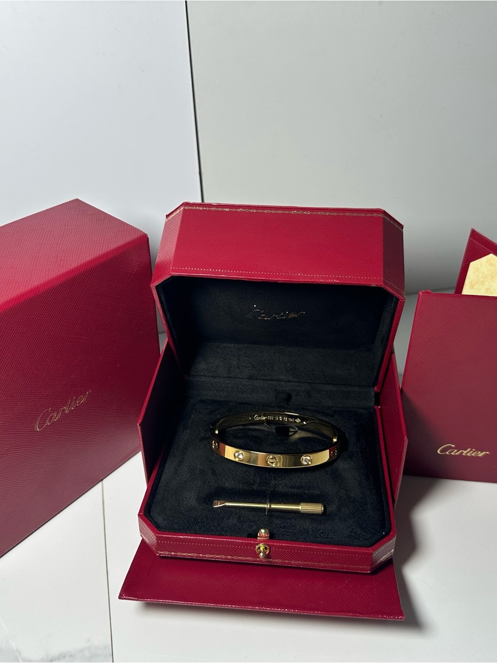 Cartier Gold Men's Love Bracelet with Screwdriver